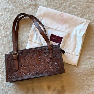Loyal West Tooled Leather Shoulder Bag